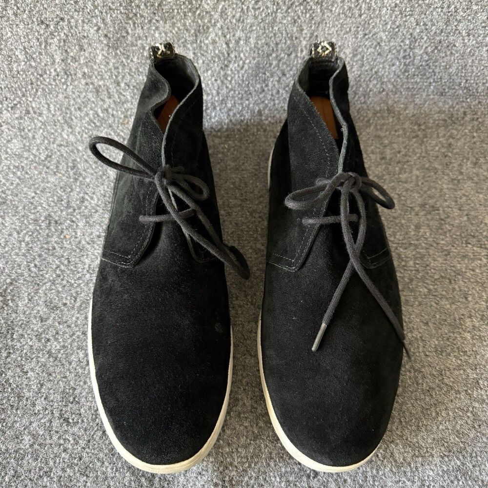 UGG Men's Chukka Boots Black Suede Lace Up Leather Lined Round Toe Size 13 US